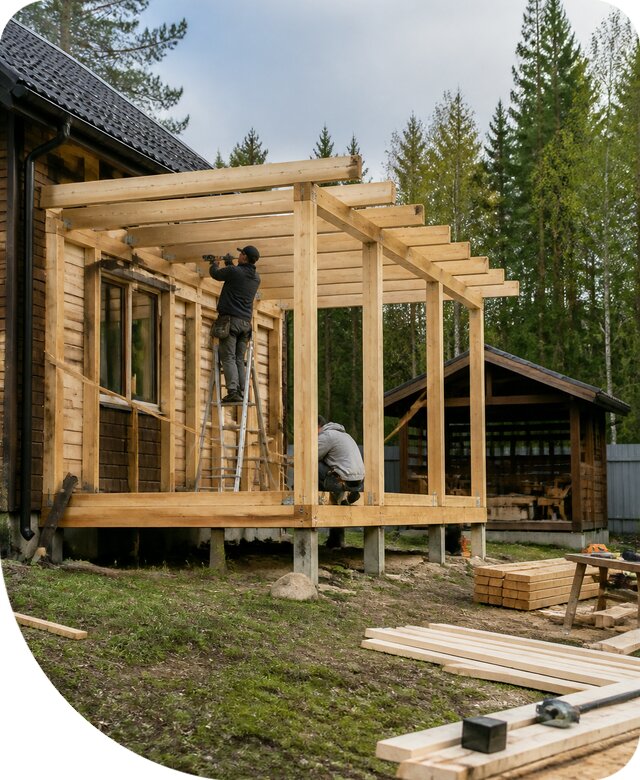 Строительство пристроек и построек на участке в Махачкале